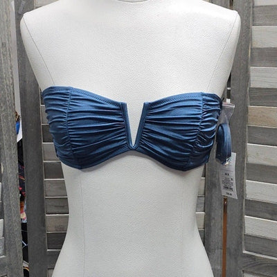 Women's V-Wire Shirred Bandeau Bikini Top | Shade & Shore