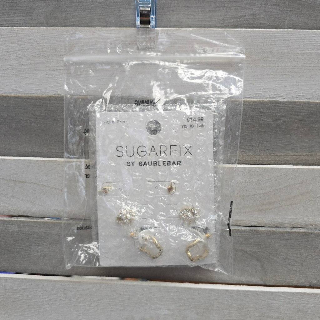 Gold Micro Stud Earring Set 3pc - Gold | SUGARFIX by BaubleBar