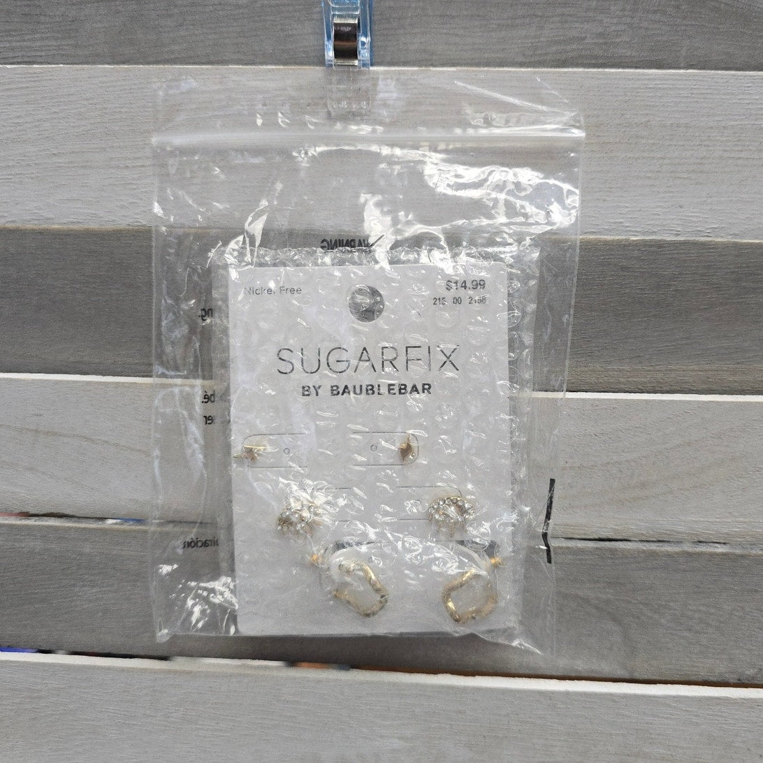 Gold Micro Stud Earring Set 3pc - Gold | SUGARFIX by BaubleBar