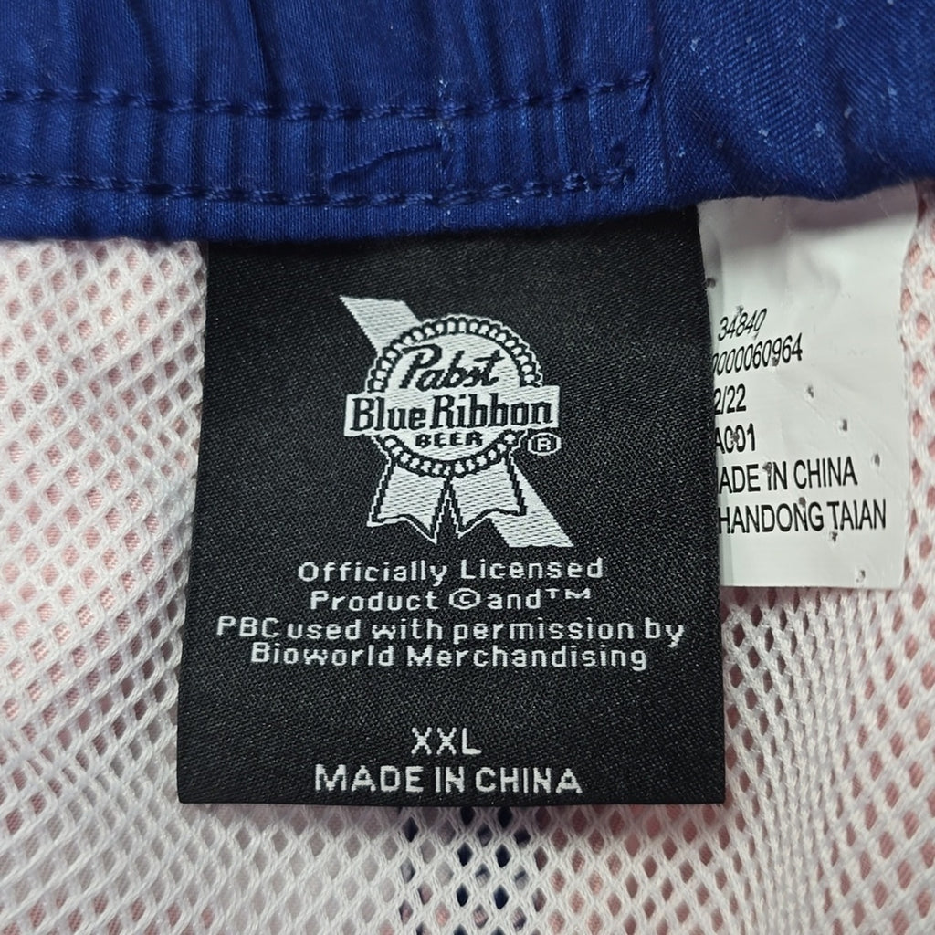 Pabst Blue Ribbon Elastic Board Swim Shorts 8.5"  | XXL