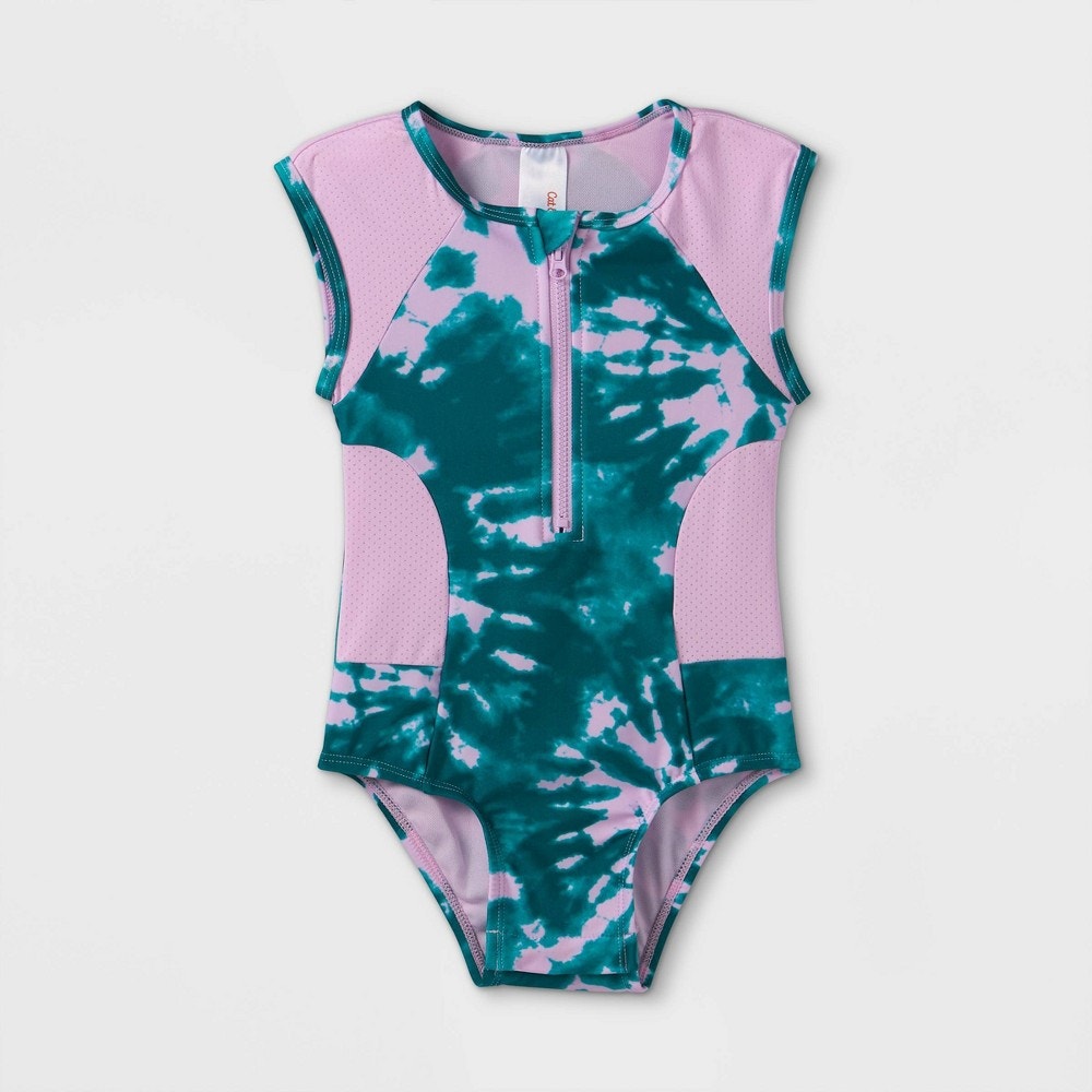 Toddler Girls' Zip-Front One Piece Swimsuit | Cat & Jack | 5T