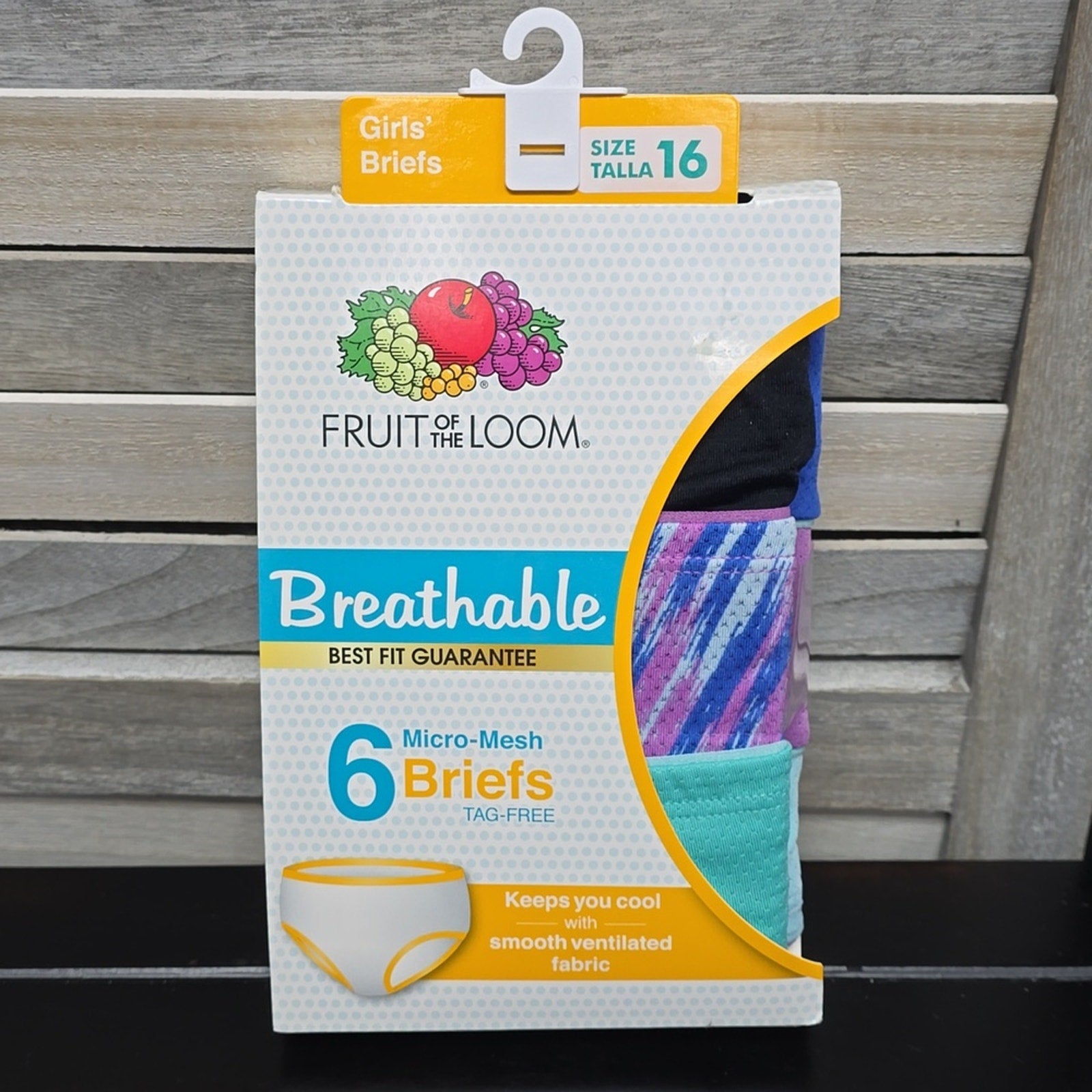 Breathable Girls' 6pk Micro-Mesh Classic Briefs | Fruit of the Loom | 16