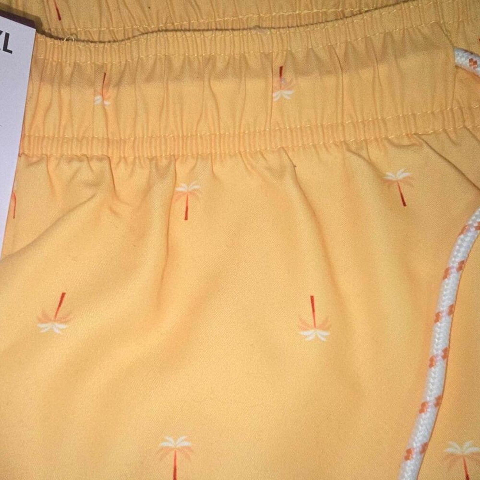 Men's Yellow Swim Trunks with Palm Trees | Goodfellow & Co | XX Large