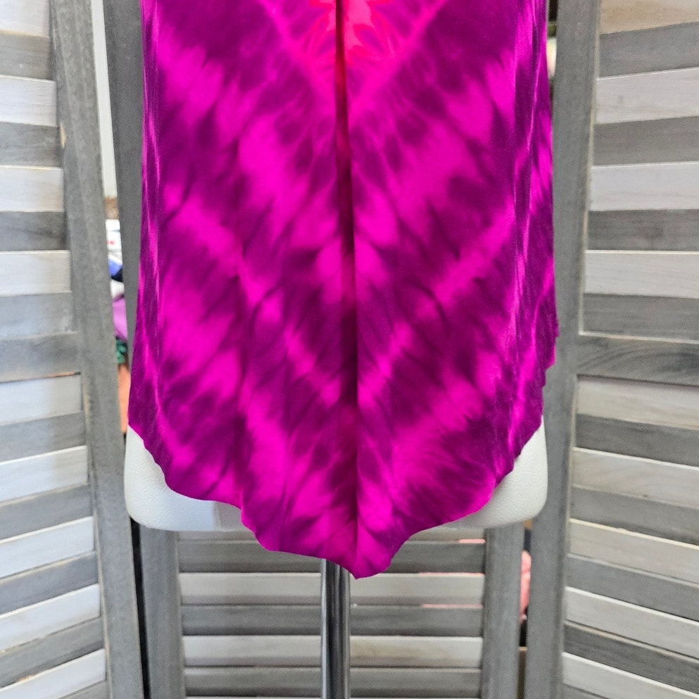 Women's UPF 50 High Neck Angled Tankini Top | Aqua Green | Medium