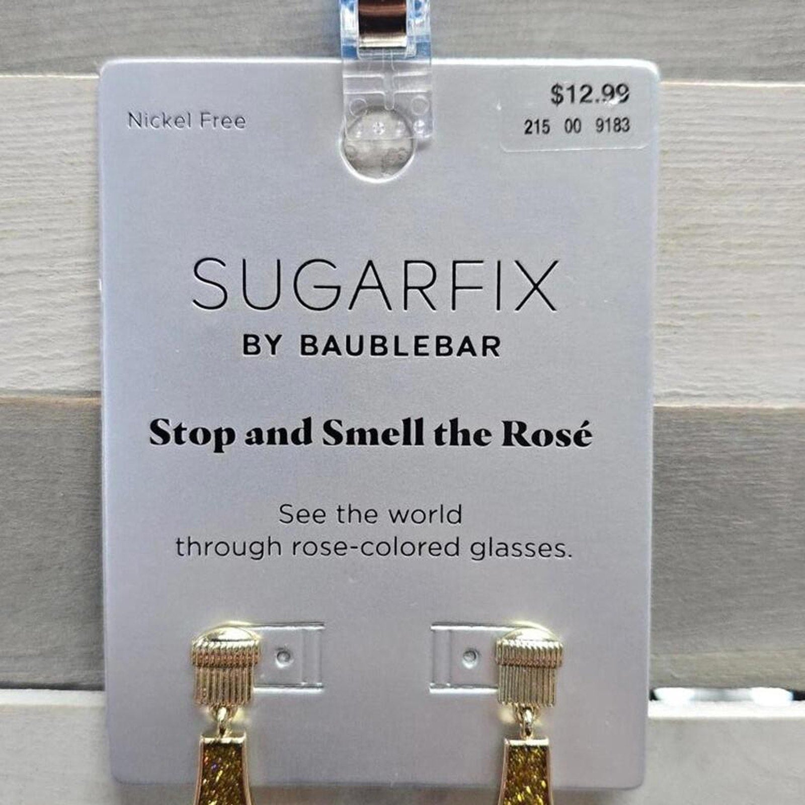Rosé Bottle Drop Earrings - Rose Pink | SUGARFIX by BaubleBar