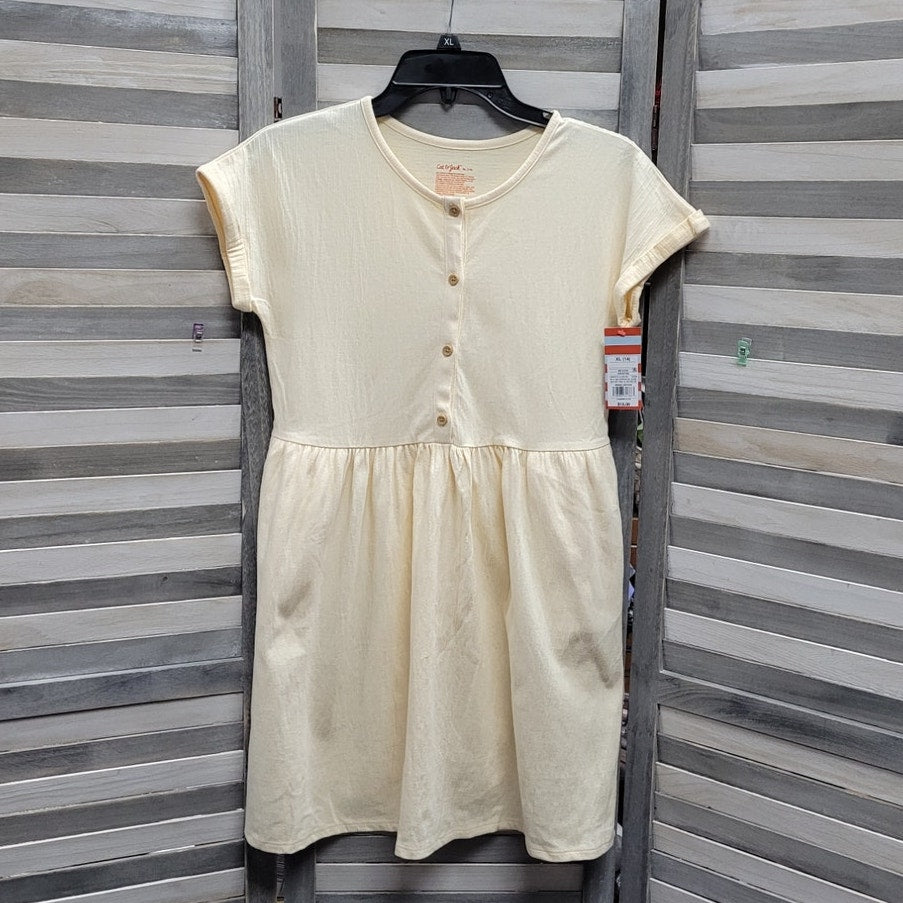 Girls' Ivory Cap Sleeve Dress | Cat & jack | X Large (14)