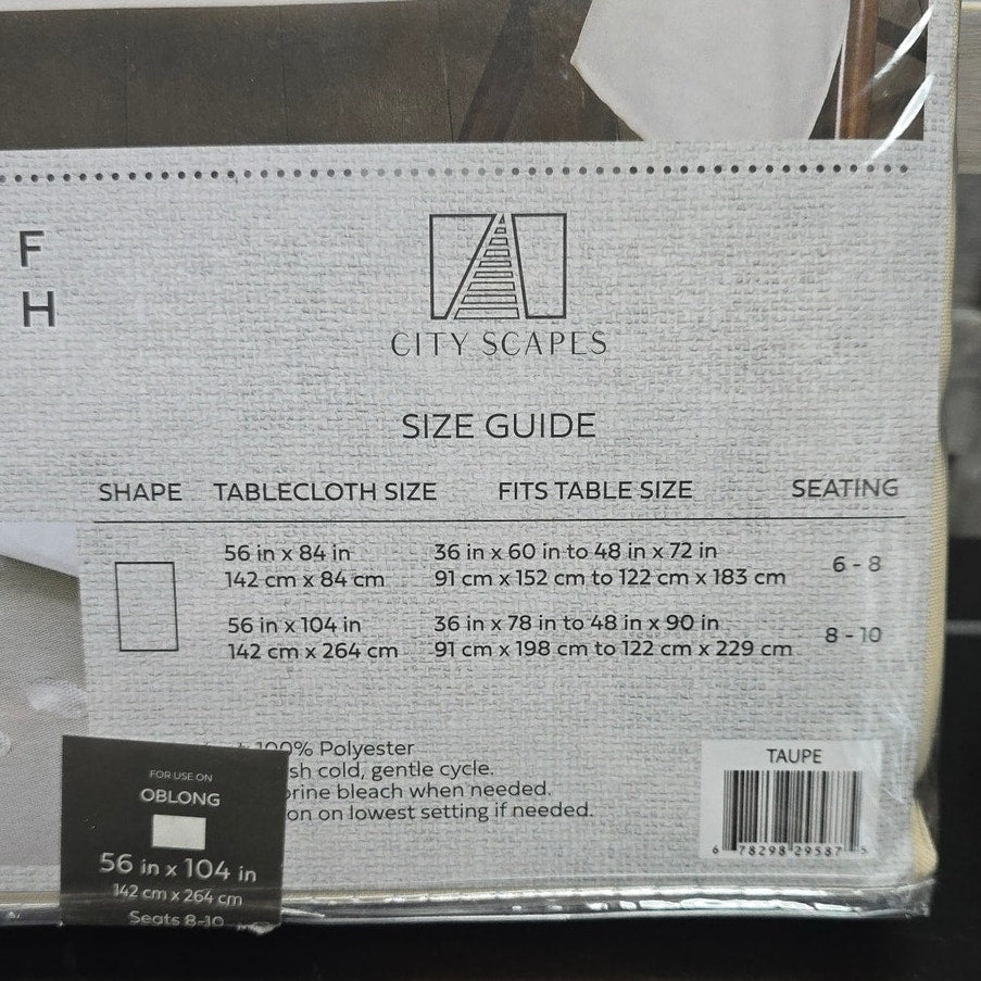 City Scapes Spill-Proof Tablecloth – Oxford 56" x 104"