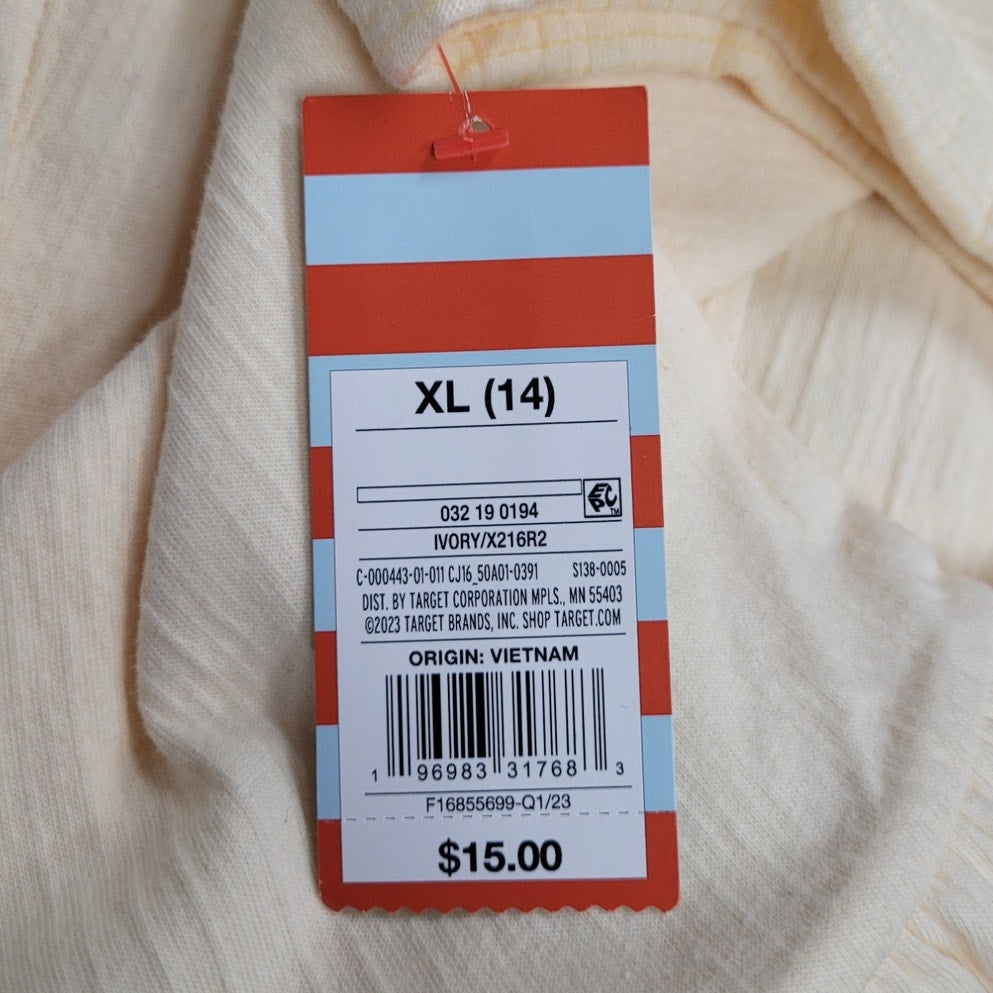 Girls' Ivory Cap Sleeve Dress | Cat & jack | X Large (14)