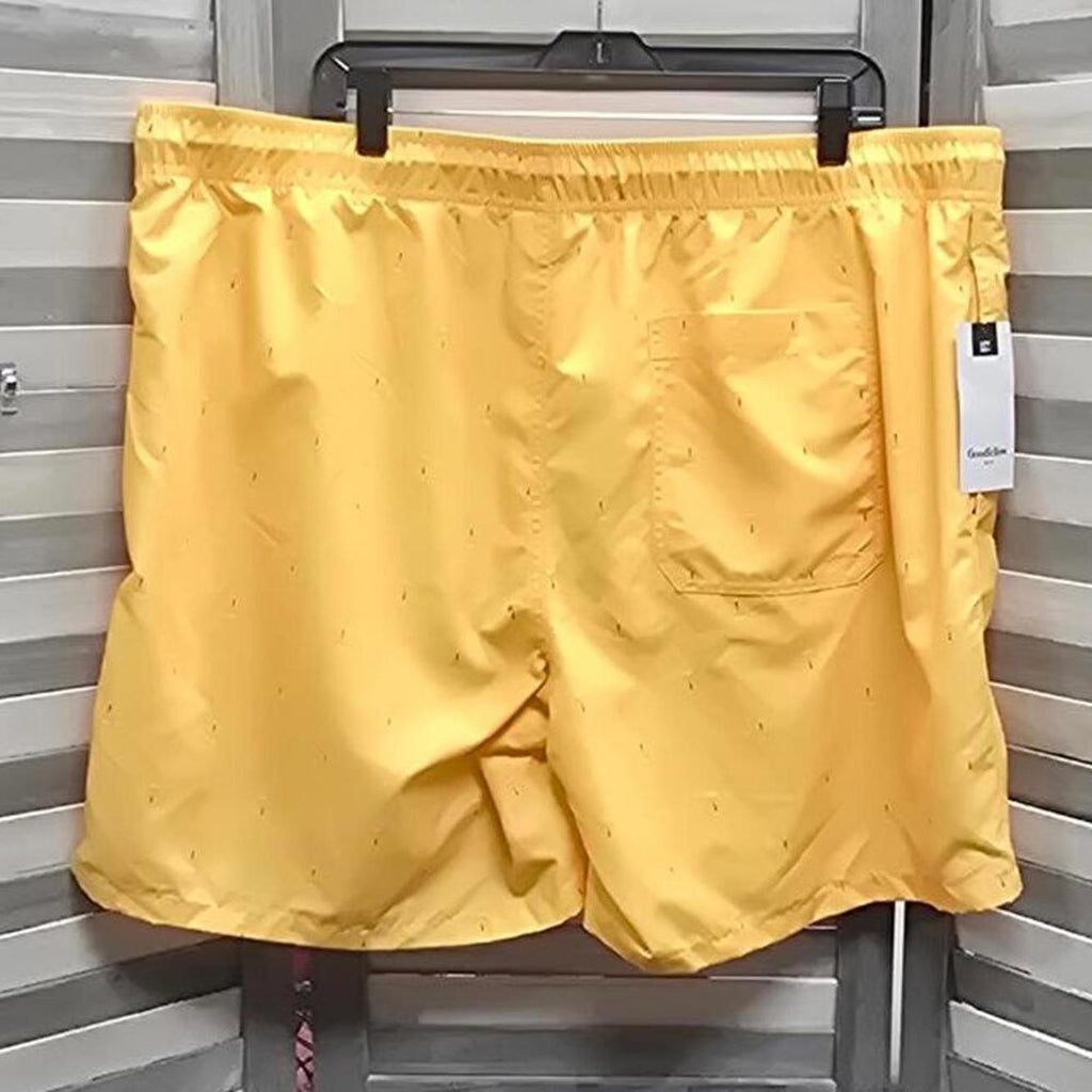 Men's Yellow Swim Trunks with Palm Trees | Goodfellow & Co | XX Large