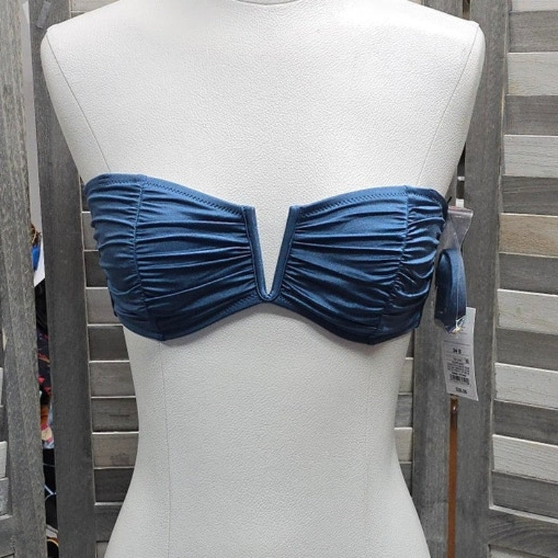 Women's V-Wire Shirred Bandeau Bikini Top | Shade & Shore