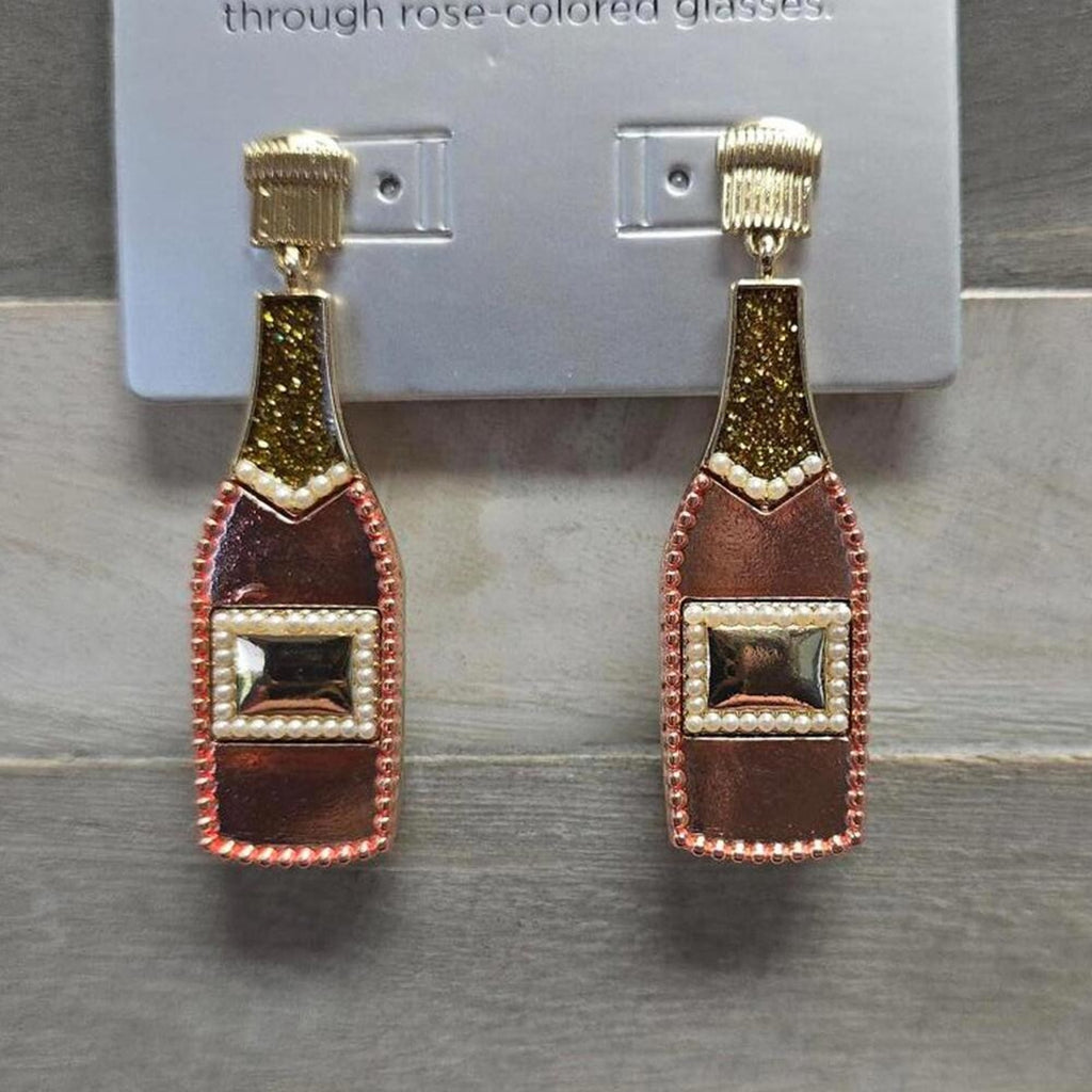 Rosé Bottle Drop Earrings - Rose Pink | SUGARFIX by BaubleBar