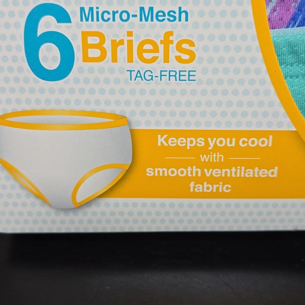 Breathable Girls' 6pk Micro-Mesh Classic Briefs | Fruit of the Loom | 16