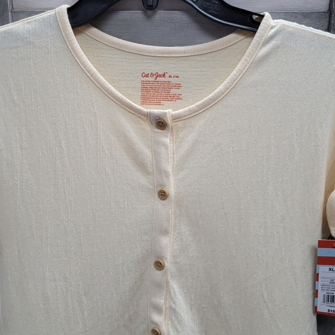 Girls' Ivory Cap Sleeve Dress | Cat & jack | X Large (14)