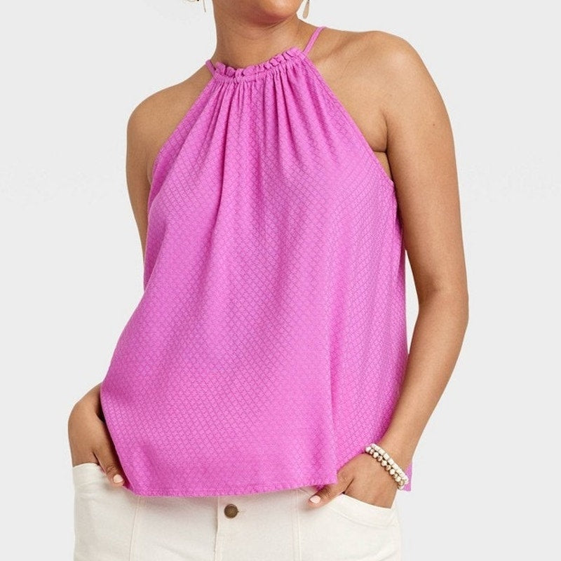 Women's Woven Halter Tank Top | Knox Rose | Large