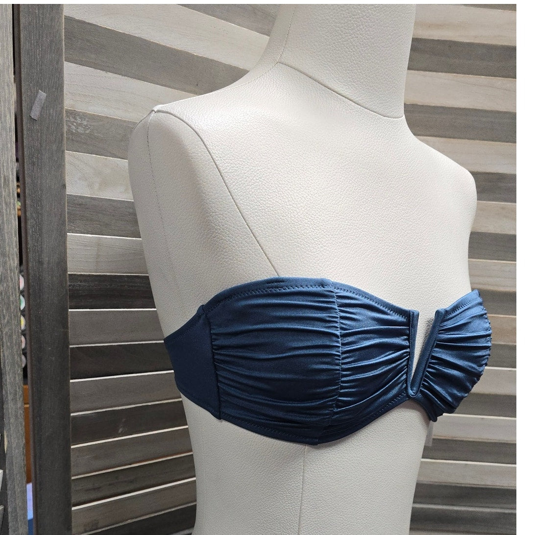 Women's V-Wire Shirred Bandeau Bikini Top | Shade & Shore