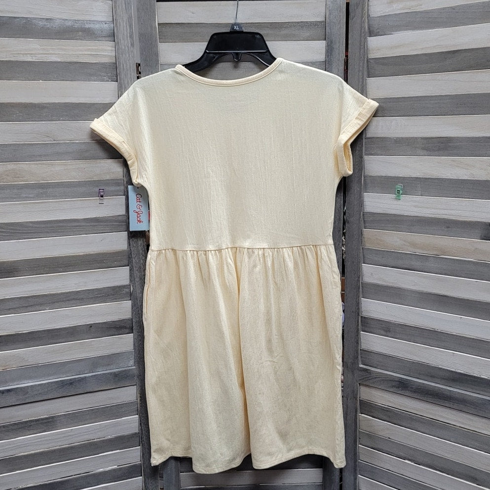 Girls' Ivory Cap Sleeve Dress | Cat & jack | X Large (14)