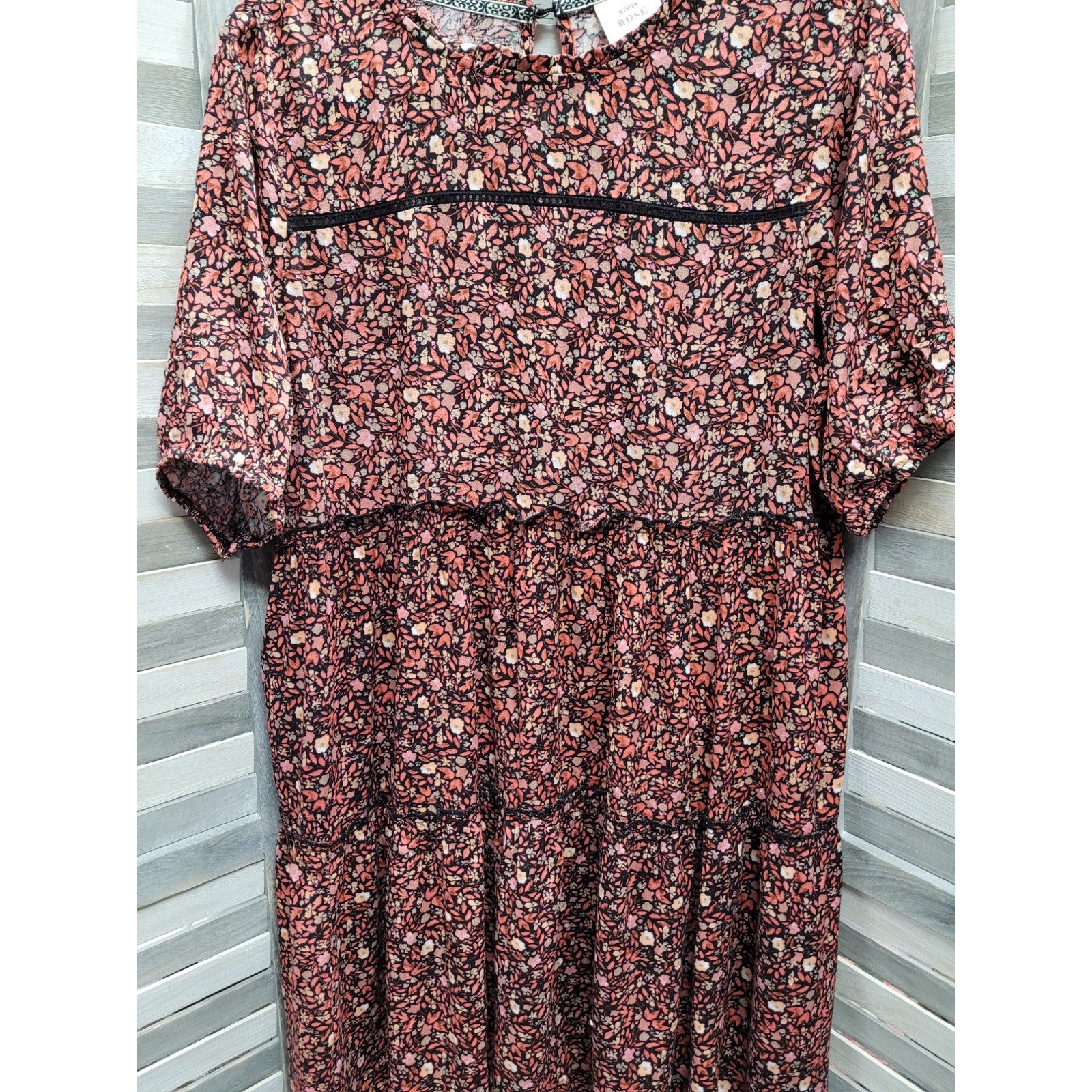 Women's Short Sleeve Tiered Dress | Knox Rose | Medium